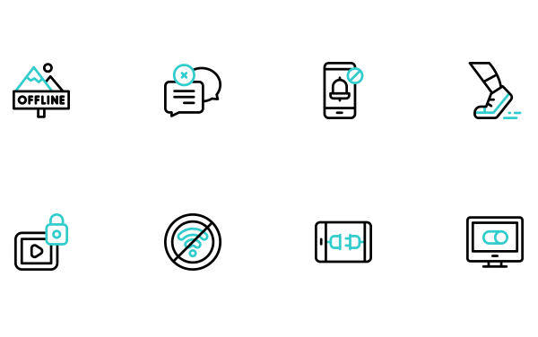 Digital Detox Icon Pack - Outline