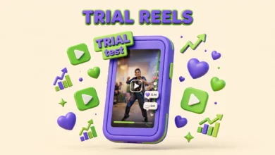Creator testing a trial reel on Instagram before sharing it widely