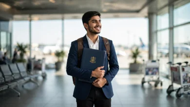 Virtual University graduate planning to study abroad with degree documents