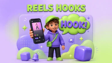 Creator filming a short vertical video with a bold hook text overlay on screen