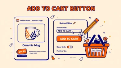 WooCommerce product page with a customized Add to Cart button