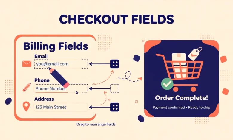 WooCommerce checkout form with custom billing fields