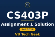CS403P Assignment 1 Solution Fall 2026