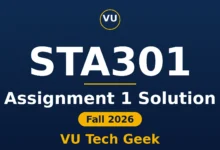 STA301 Assignment 1 Solution Fall 2026