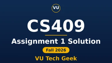 CS409 Assignment 1 Solution Fall 2026