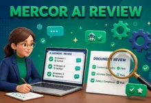 Remote expert reviewing AI answers on a laptop for Mercor.