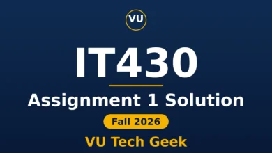 IT430 Assignment 1 Solution Fall 2026