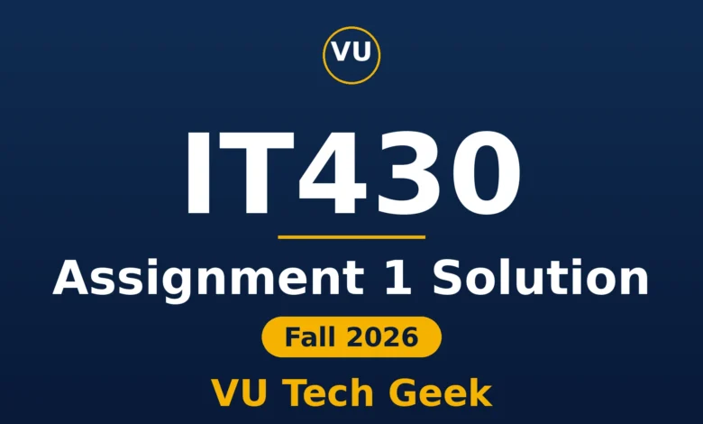 IT430 Assignment 1 Solution Fall 2026