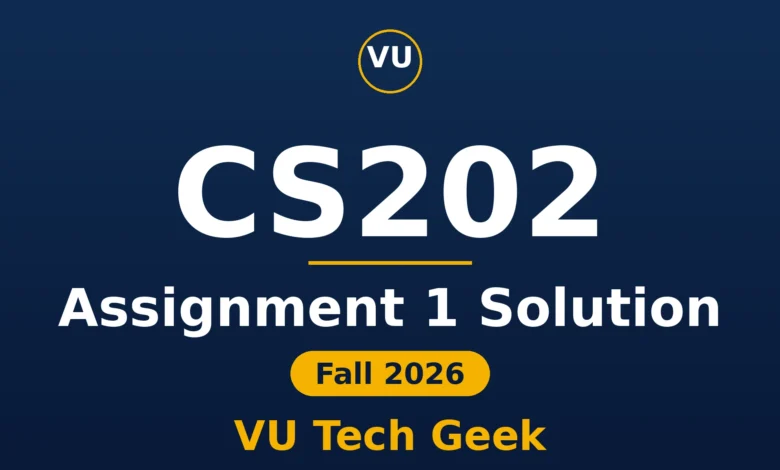 CS202 Assignment 1 Solution Fall 2026
