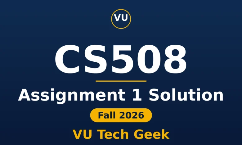 CS508 Assignment 1 Solution Fall 2026