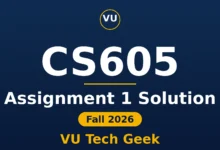 CS605 Assignment 1 Solution Fall 2026