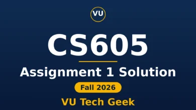 CS605 Assignment 1 Solution Fall 2026