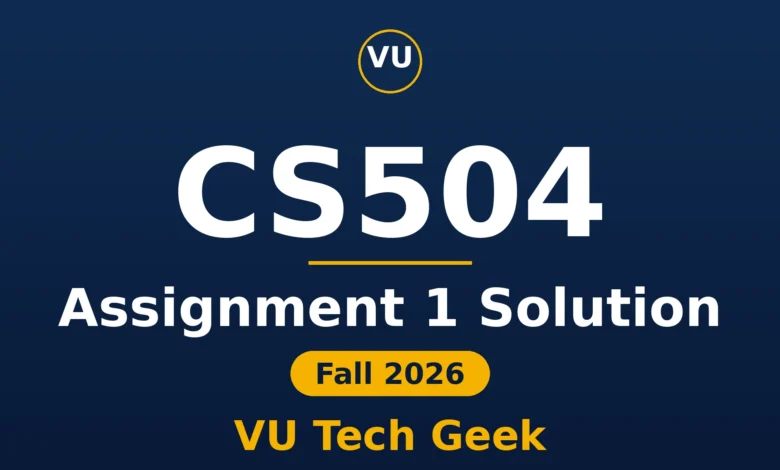 CS504 Assignment 1 Solution Fall 2026