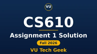 CS610 Assignment 1 Solution Fall 2026