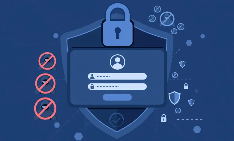 WordPress login page protected with a lock icon showing limited login attempts security