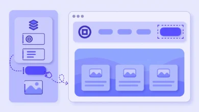 Customizing a website header layout with the Elementor free version page builder