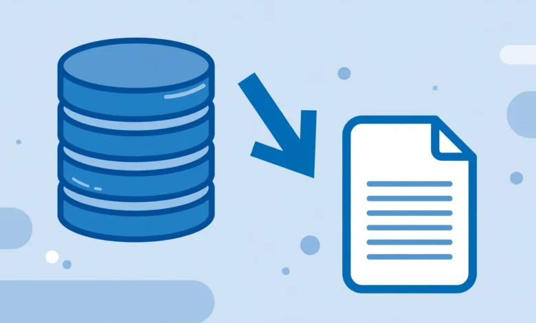 WordPress database backup downloading as a SQL file