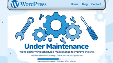 how to put wordpress site in maintenance mode without plugin